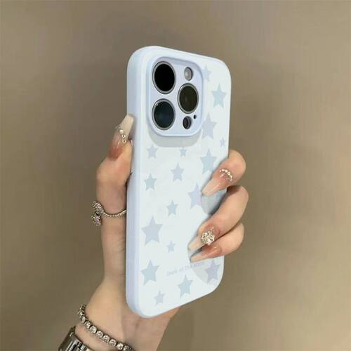 ins风蓝底星星手机壳防摔保护套