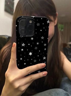 潮酷y2k艺术星星适用16苹果15ProMax手机壳iPhone13全包15新款12Pro软14Promax防摔xs保护套17个性甜酷xr女
