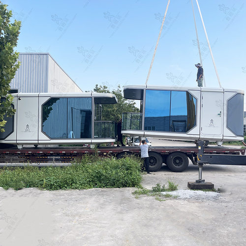 移动式铝单板太空舱 网红钢结构湖边小筑 简易成品户外防水船屋