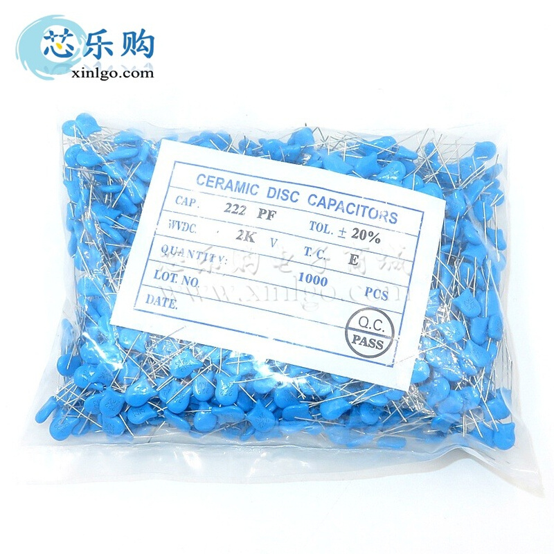 高压瓷片电容 222/2KV 222M 2.2NF 2200PF 2000V 高压瓷片 23元/K