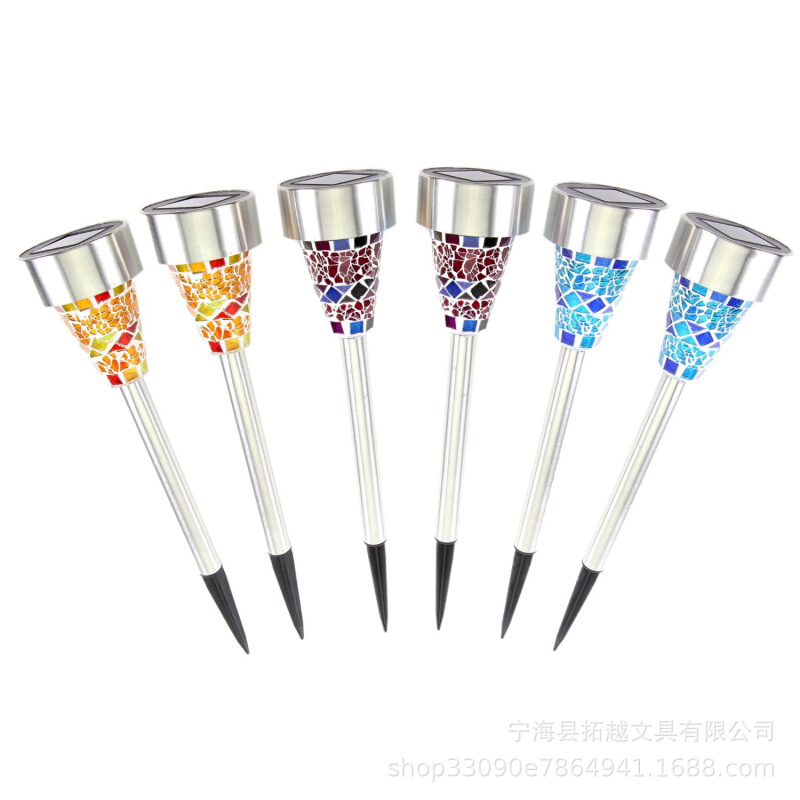 马赛克太阳能灯 马赛克太阳能地插灯 太阳能草坪灯 太阳能灯