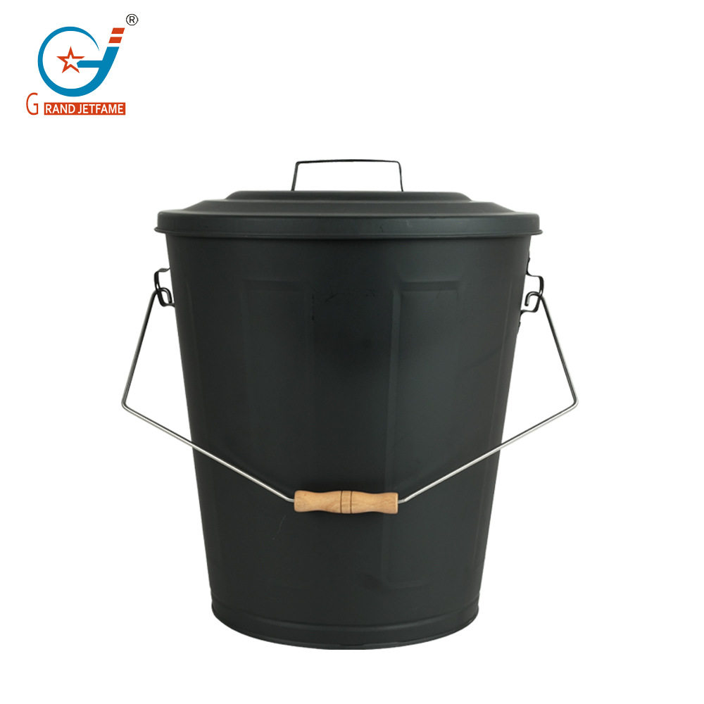 壁炉煤灰桶压竖纹U形表面纹理家居不锈钢手挽木柄握把带盖子,畜牧/养殖物资,养殖用具,淘宝优惠券,粉丝福利购,淘宝优惠卷