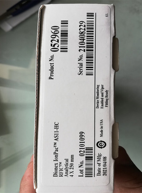 052960赛默飞AS11-HC IC 毛细管柱分析柱4 x 250mm