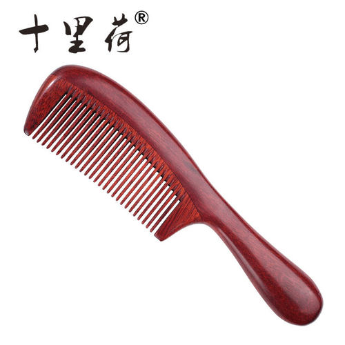 厂家直销檀木梳子 酸枝木梳SSM1-25-A 加厚圆柄 包邮混批