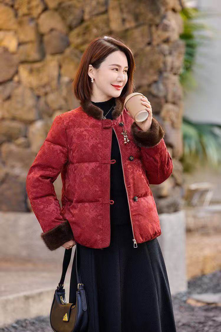 新中式国风妈妈装棉服外套冬装新款棉衣气质百搭中老年女加厚棉袄,女装/女士精品,中老年女装,淘宝优惠券,粉丝福利购,淘宝优惠卷