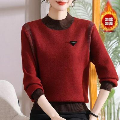 妈妈装过冬保暖穿搭超好看毛衣女装秋冬季慵懒风气质打底上衣