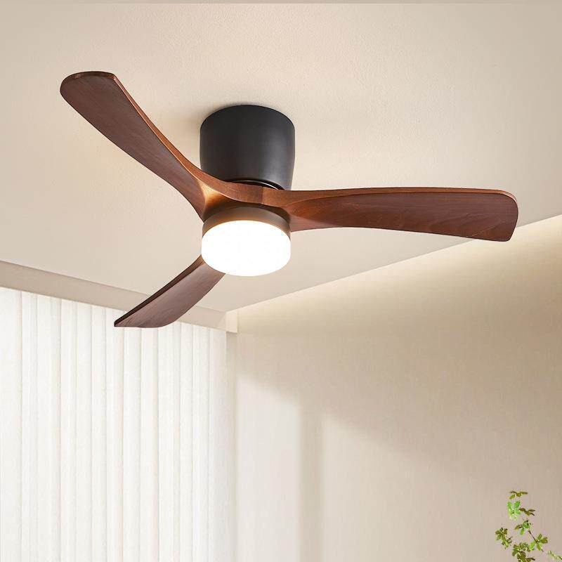 萨洛尼灯具2026年新款风扇灯卧室餐厅吊扇灯原木风吸顶灯带风扇