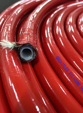 格雷特红色不锈钢丝编织液压胶管耐油树脂管四氟管BT40R厂家