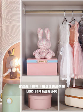 简约现代轻奢样板房儿童房女童卧室柜摆件装饰品衣帽间公主裙装饰