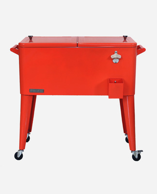 厂家热销80QT COOLER 保温箱 食品冷藏保温箱 可定牌推车款保温箱