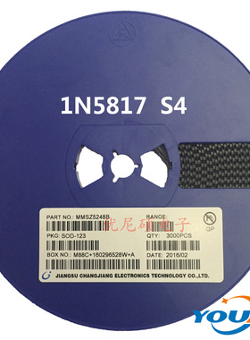 长电 贴片二极管 1N5817W B5817W 丝印：SL SOD-123 1A 40V