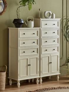 美式复古实木斗柜卧室多层收纳柜家用抽屉式储物柜小型简约收纳柜