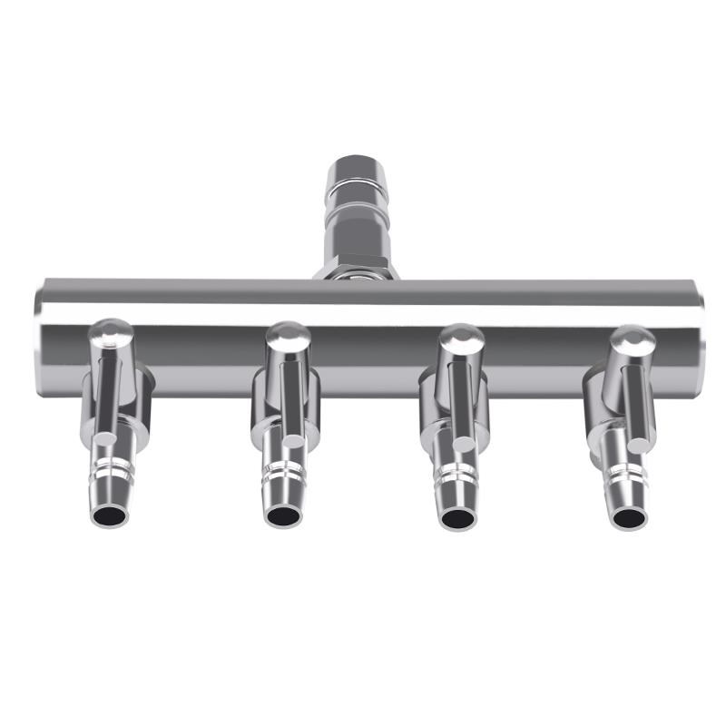 鱼缸增氧泵不锈钢分流器氧气管分接头气泵气量调节阀X门增氧机配