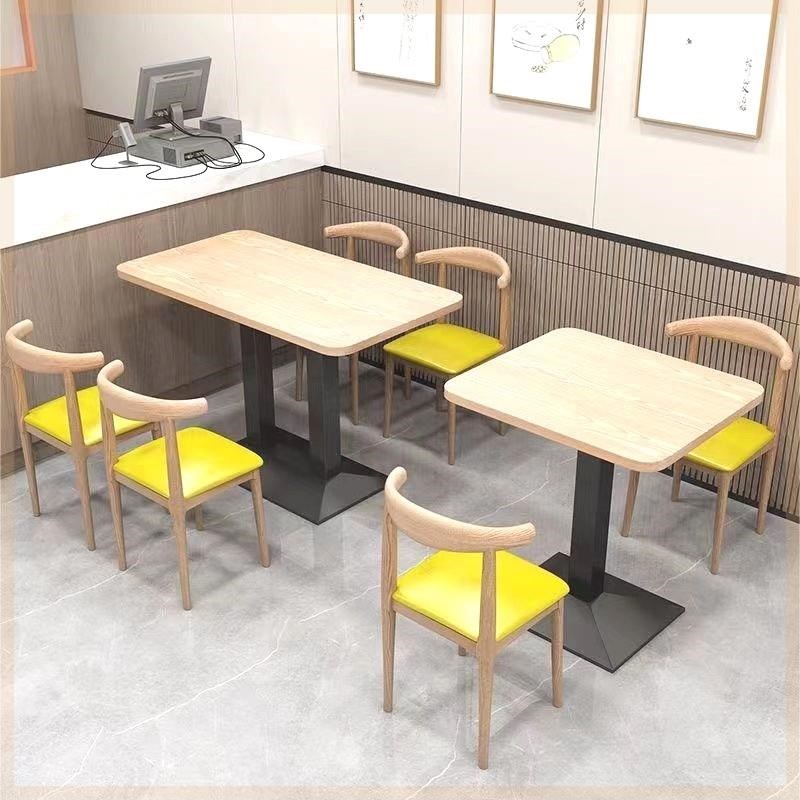 小吃面馆烧烤早餐餐饮p快餐桌椅组合奶茶甜品店餐厅桌子商用经济