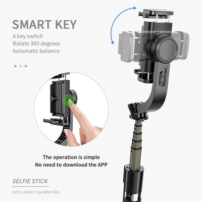Handheld Gimbal Stabilizer Anti-Shake SelfiOe Stick Bluetoot