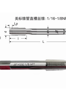新款高性能NPhT60美制锥管机用丝锥川牌NPTF1/4管螺纹丝攻现货