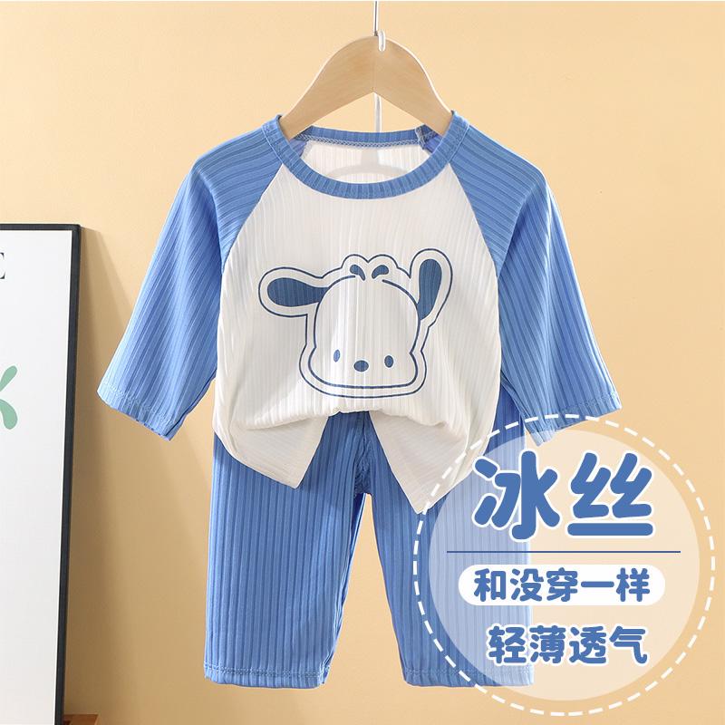 儿童睡衣夏季薄款短袖长袖新款