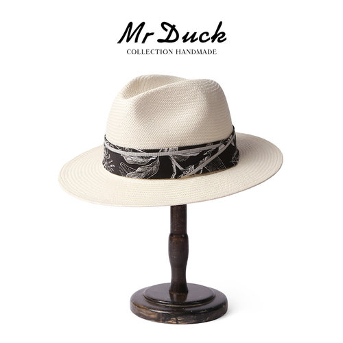 mrudck秀场巴拿马草帽男士草帽