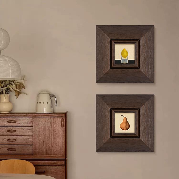 柠檬法式复古艺术装饰画小众趣味餐厅走廊壁画中古风书房卧室挂画