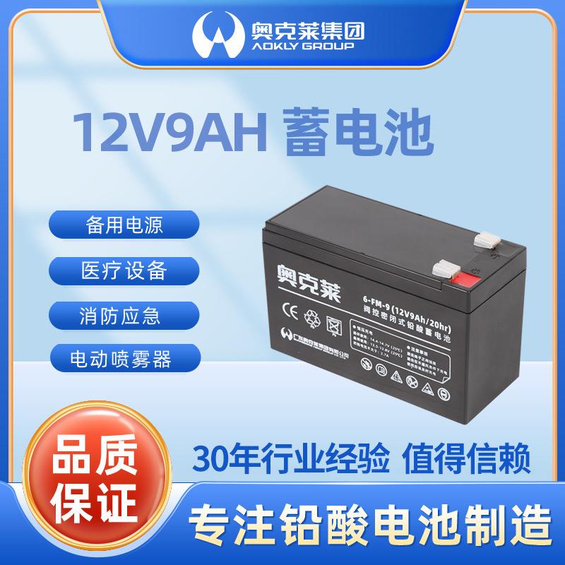 ups铅酸蓄电池12v9ah安防门禁喷雾器电池太阳能储能电瓶安防专用