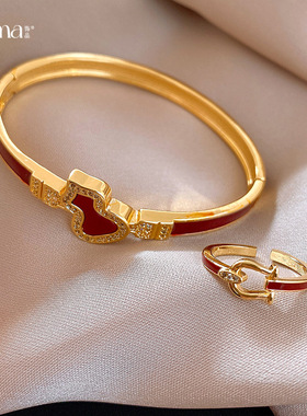 新中式红葫芦滴油锆石手镯