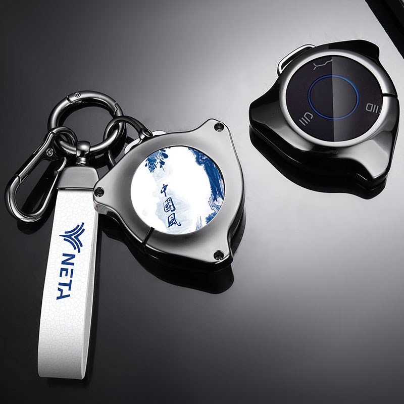 适用于哪咤S哪咤ms钥匙套遥控保护壳J透明汽车钥匙包扣男女全包