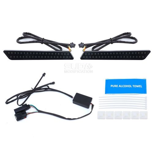 适用哈雷大滑翔 路王街o道公路滑翔改装流水边箱LED锁扣灯 14-22