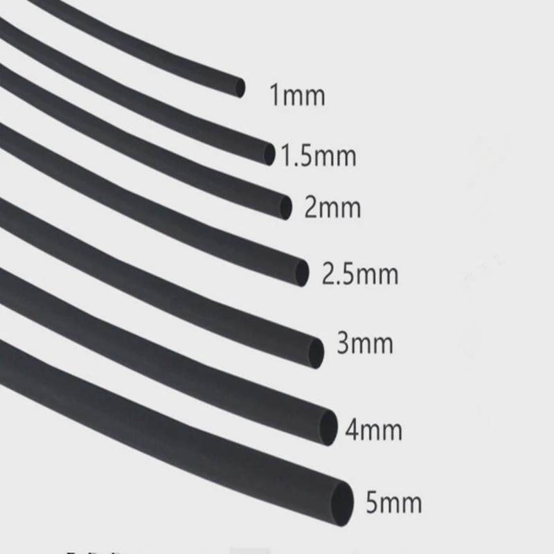 新品黑色热缩管绝缘套管 UL环保阻燃1/z2/3/4/5/6/10/12/20mm整卷