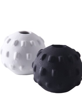 现代样板房简约时尚直筒花插白色花瓶客厅家居装饰圆形Z花瓶商用