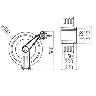 自动伸缩卷管器 30n米工业弹簧收转水鼓 宝润佳大流量高压气管卷