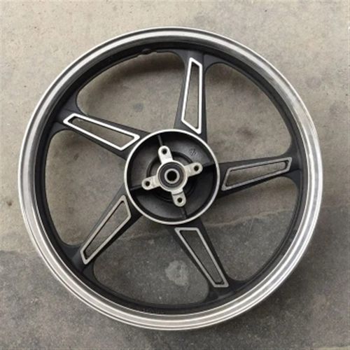 钱江摩托车QfJ125王中王宗申125银钢YG150-2碟刹后轮毂后轮圈钢圈