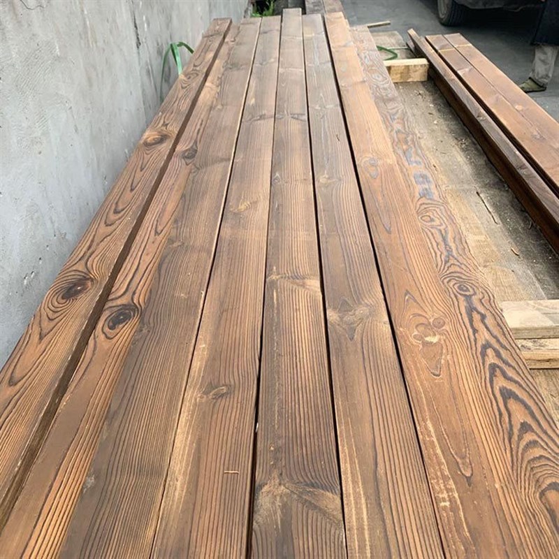 碳化木地板木条定制碳化木方樟子松H户外碳化木龙骨碳化木地板