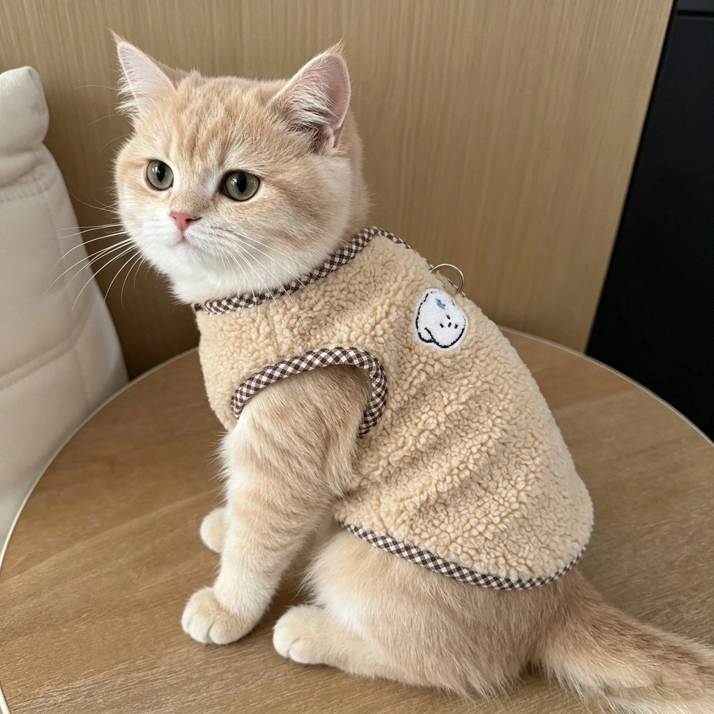 猫咪衣服秋冬款可牵引马甲防掉毛
