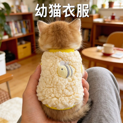 0到3个月小奶猫奶狗衣服保暖卫衣