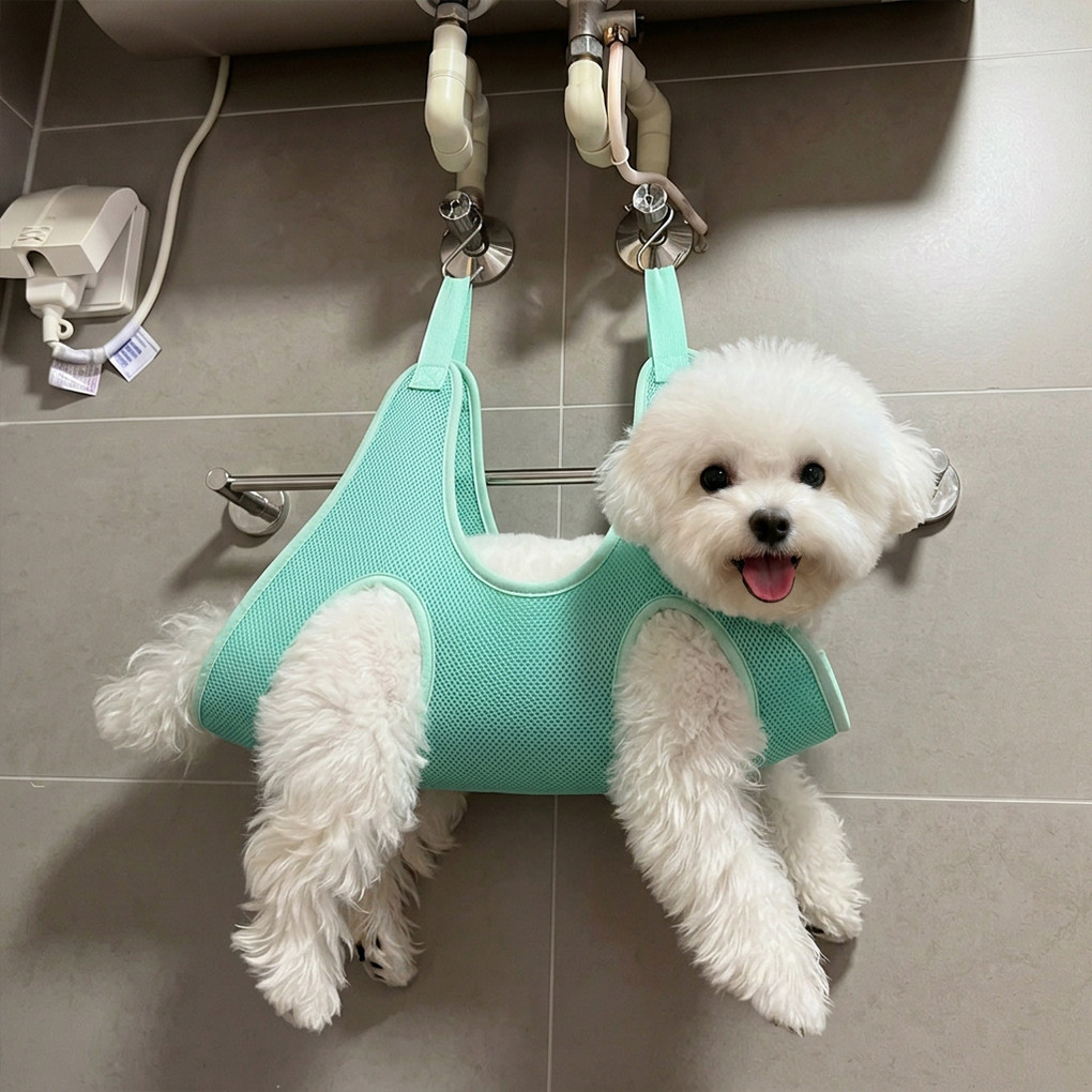 宠物美容吊床猫咪剪指甲网兜防抓狗狗洗澡神器打针喂药护理固定袋