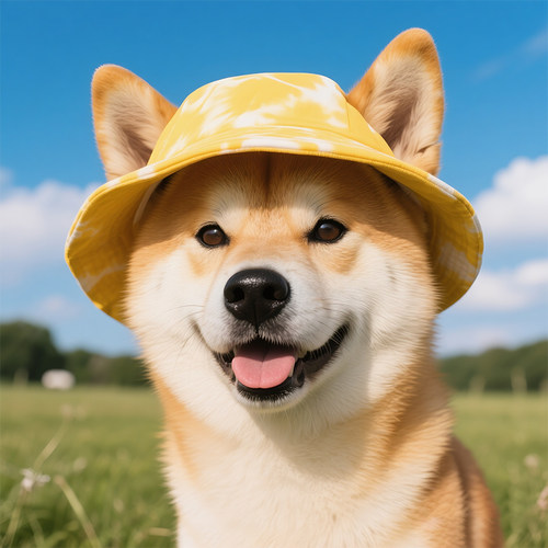 狗狗帽子可爱透气露耳朵猫渔夫帽