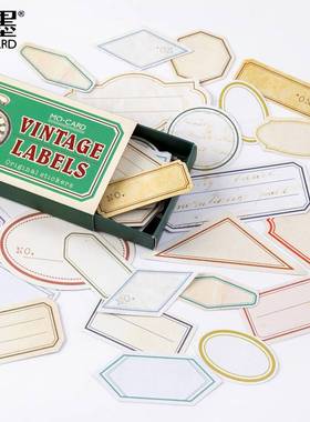 极速60pcspack Vintage DIY Diary Sticker Writable LaWbel Albu