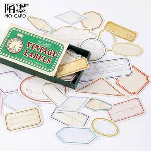 极速60pcspack Vintage DIY Diary Sticker Writable LaWbel Albu
