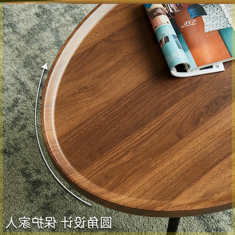 极速轻奢北欧小户型客厅茶几简约现代家用圆形P小茶几酒店创意沙