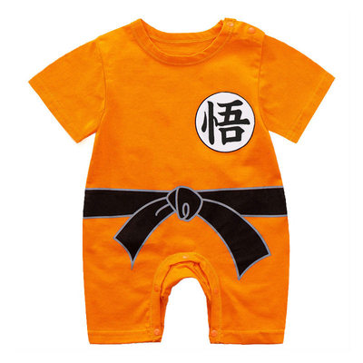 新品Kung Fu Baby Boysq Rompers Goku Romper Infant Jumpsuit S
