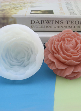 极速Large Peony Flower Silicxone Mold Valentines Day DIY Fl