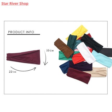 极速fashion Unisex oSolid Color Headband Hair Elastic Bands