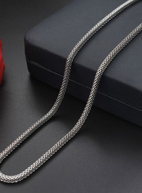 极速Fashion New Titanium Steel Necklace Round Mesh ChYain St