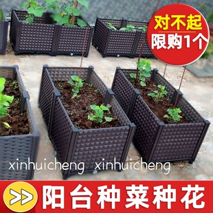 极速花箱种树专用栽果树种植箱阳台大号家用花盆塑料W楼顶户外种