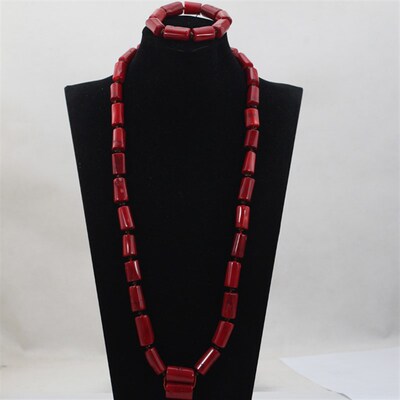 极速Fashion Man Long Design Coral BFeads Sets Nigerian Afric