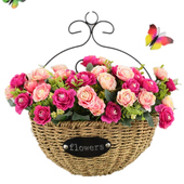 新品 北欧墙面壁挂花篮田园创意墙上绿萝吊兰盆幼儿园餐Z厅墙壁装