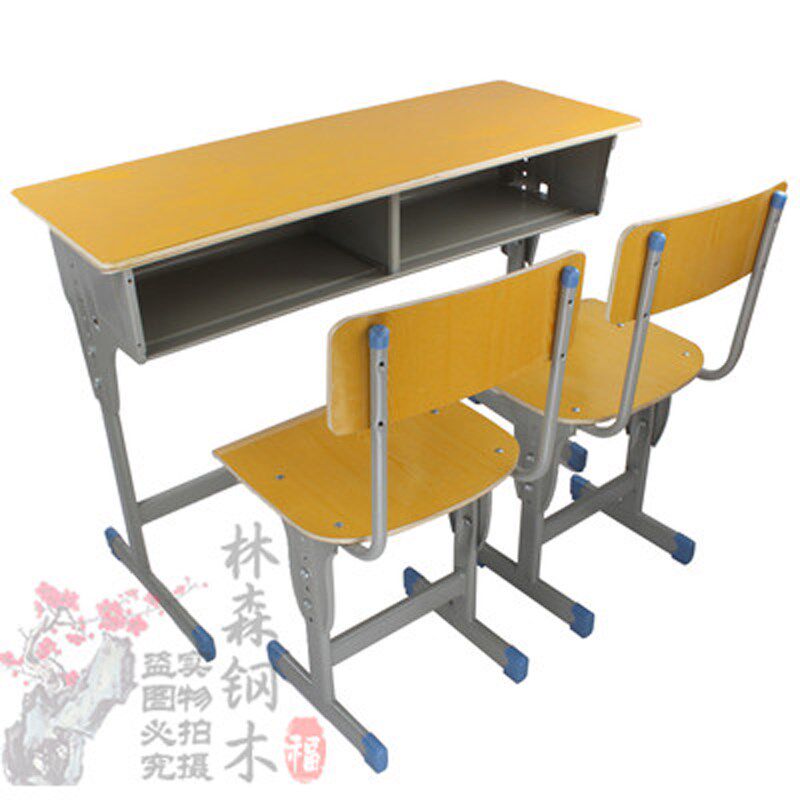 新品厂家直销单人双人中小u学生学习桌学校辅导班升降课桌椅培训
