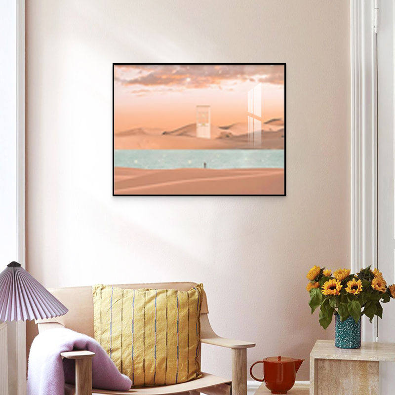 极速北欧风景电表箱装饰画免打孔唯美小清新遮挡配V电箱电闸盒餐