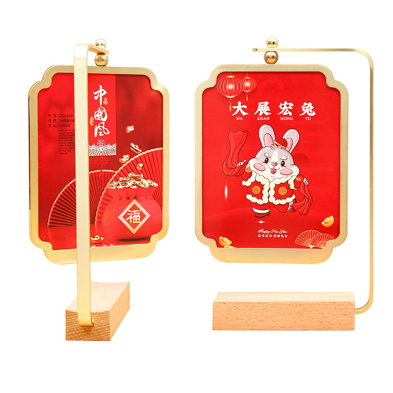 极速厂家2023年台历创意金属中国风简约日N历商务办公桌面摆件实