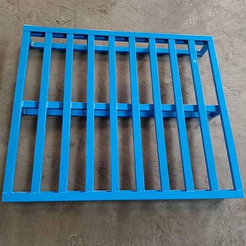 极速金属铁卡板 工业物流铁制周转托E盘 仓库防潮垫板堆高机铁栈